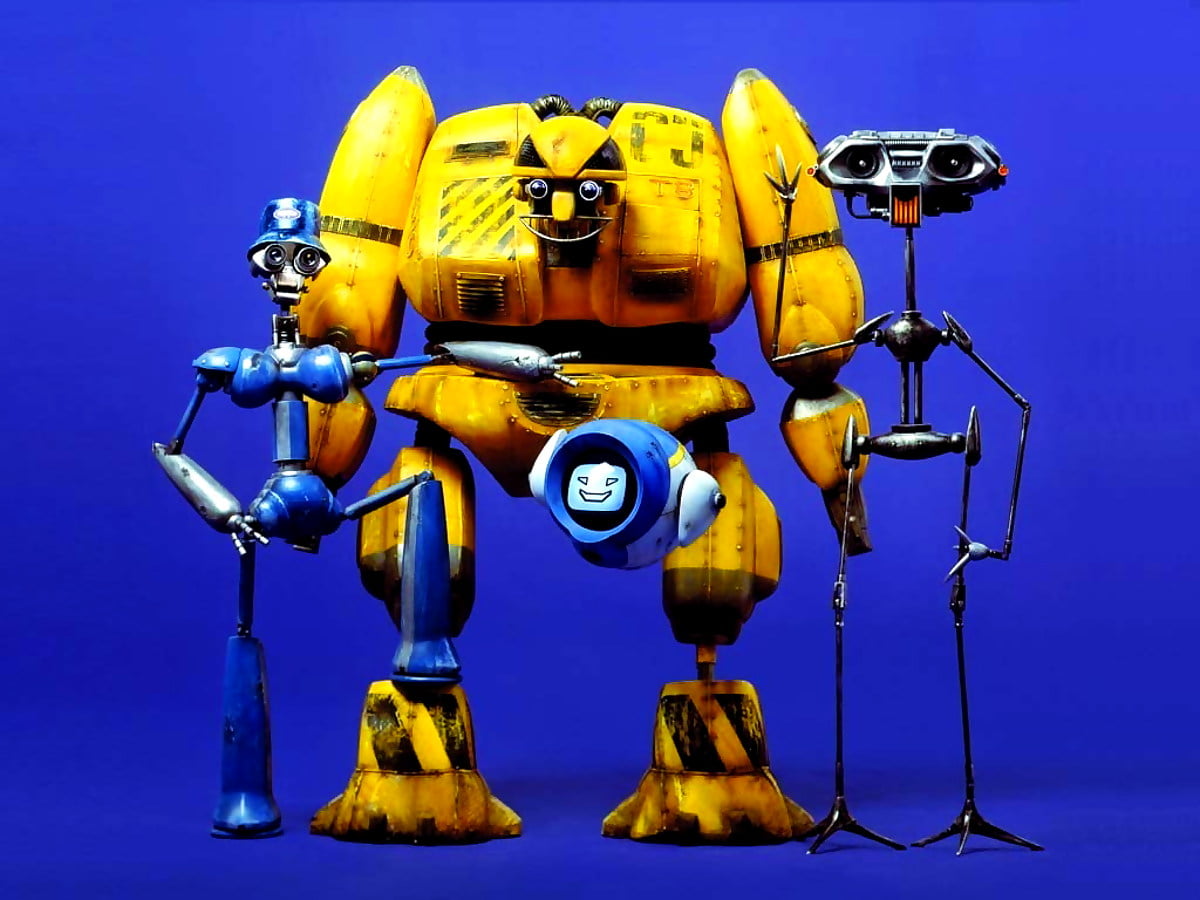 Robot, gialle, giocattolo, cartoni animati, tecnologia
