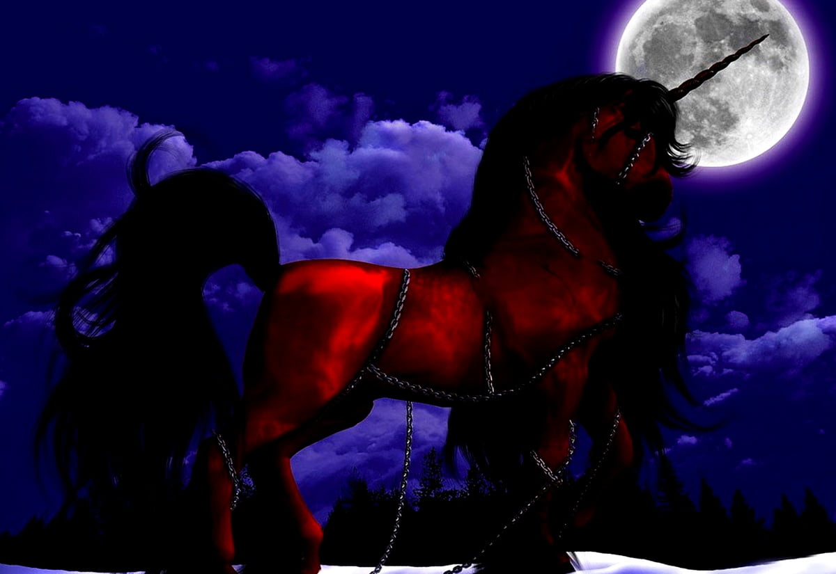 Cavallo nel buio - immagine di sfondo 1600x1100