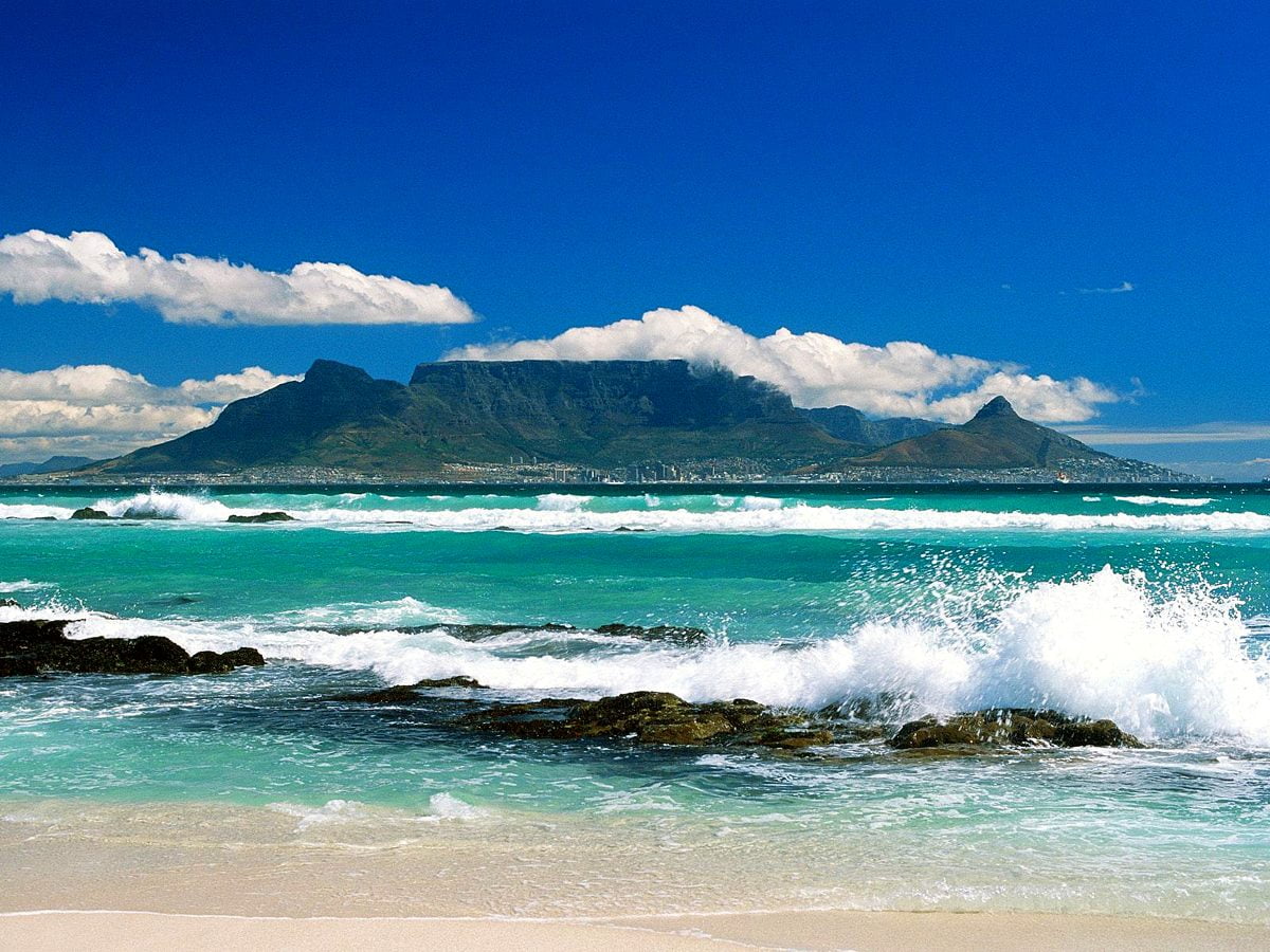 Spiaggia e montagna (Africa) — gratis HD sfondo