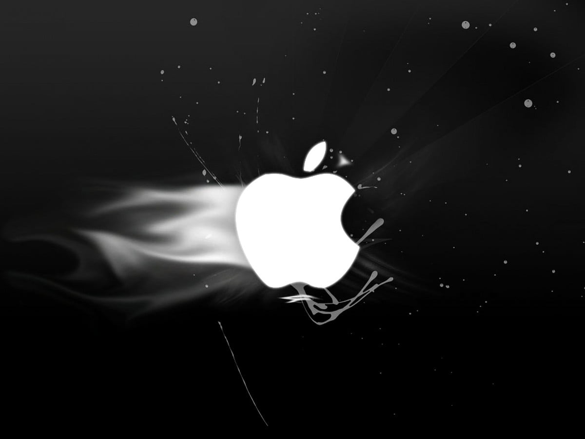 1600x1200 immagine di sfondo - Logo Apple, bianche, nere, in bianco e nero, luce