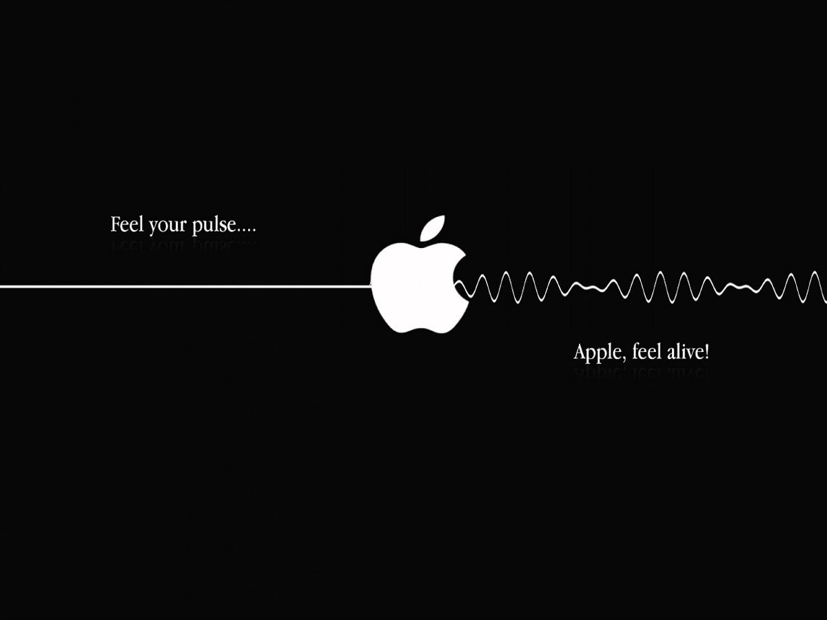 Apple Machintosh, nere, logo, marchio, design — sfondo