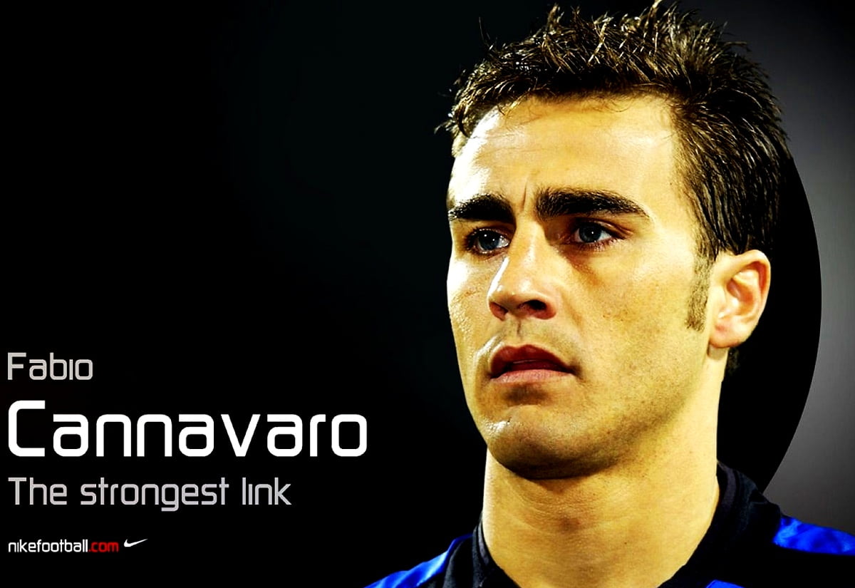 Fabio Cannavaro indossa la maglia nera : gratis immagine di sfondo
