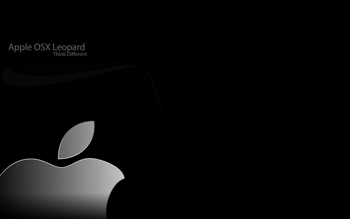 Logo Apple, nere, buio, in bianco e nero, Natura morta — gratis sfondo (1600x1000)