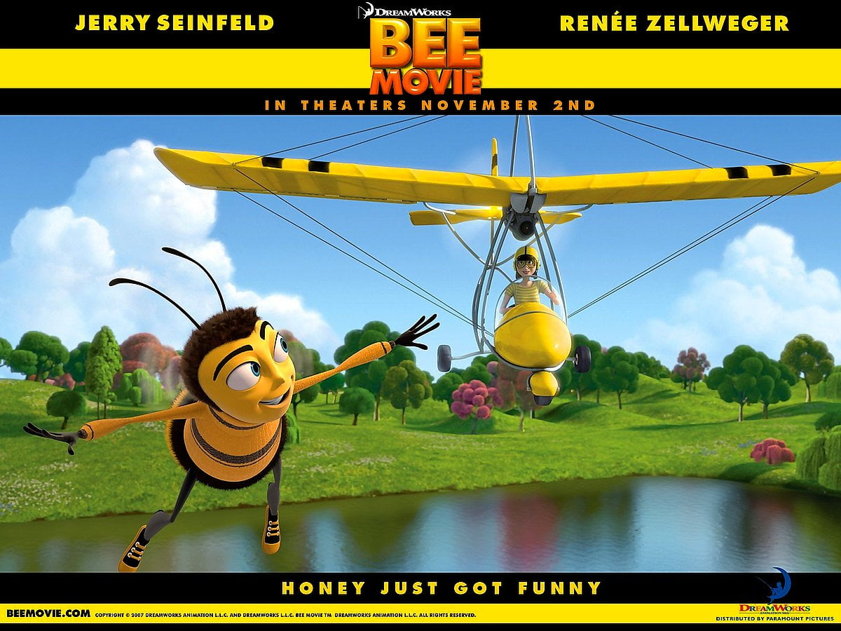 Cartoni animati, aeroplani, aeromodello, volo (scena da film "Bee Movie") : sfondi