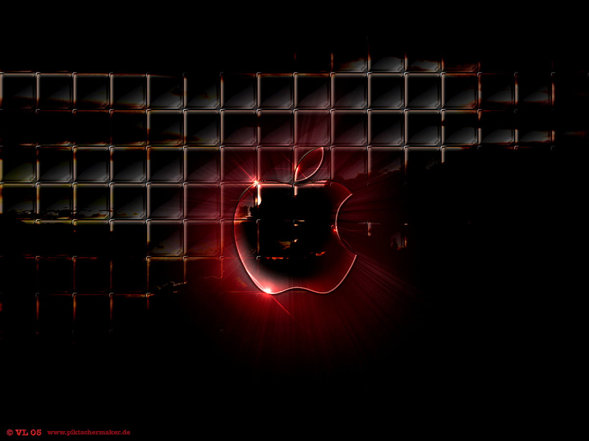Logo Apple, nere, buio, rosse, luce — gratis immagine di sfondo 1600x1200